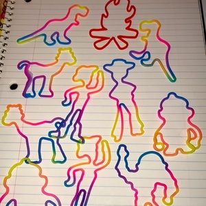 Vintage rainbow silly bandz